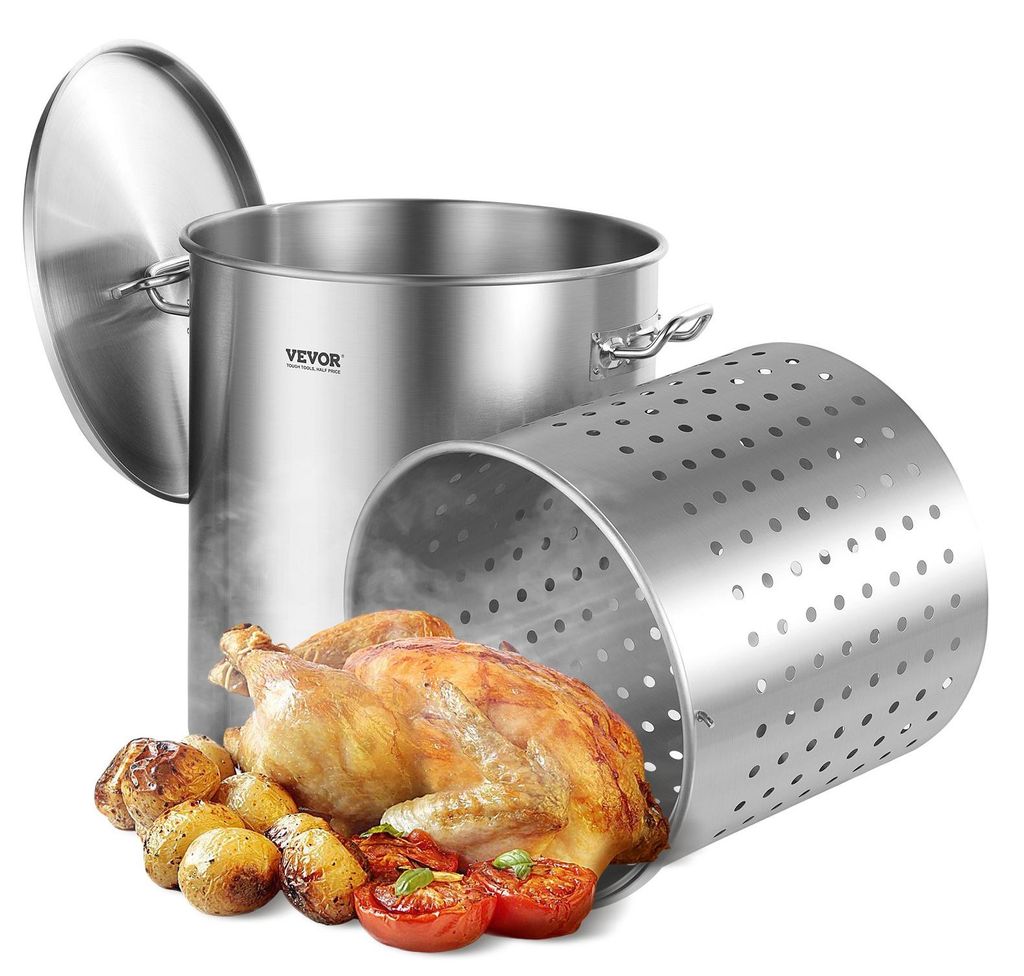Pentola per zuppa VEVOR in acciaio inox, pentola di grande Immagine del prodotto 