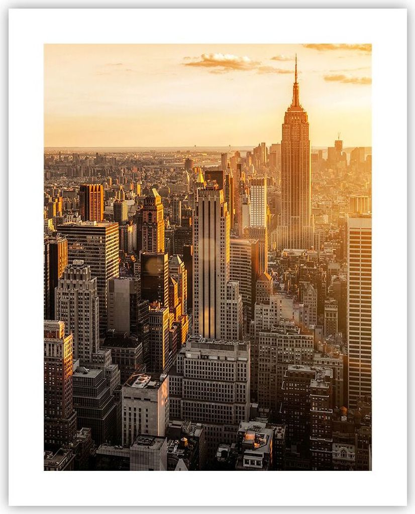 Poster - Poster ohne Rahmen - New York Wolkenkratzer Manhattan - 40x50 cm - Wand Bild - Wanddeko - Wandbilder - Kunstposter - Wandposter - Bilder -...