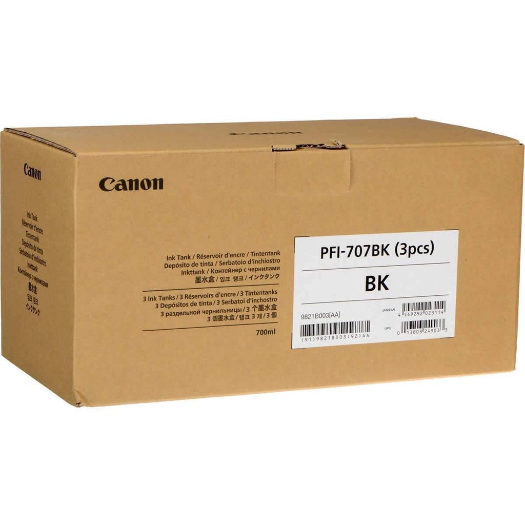 Canon PFI-707BK Druckerpatrone Original Schwarz