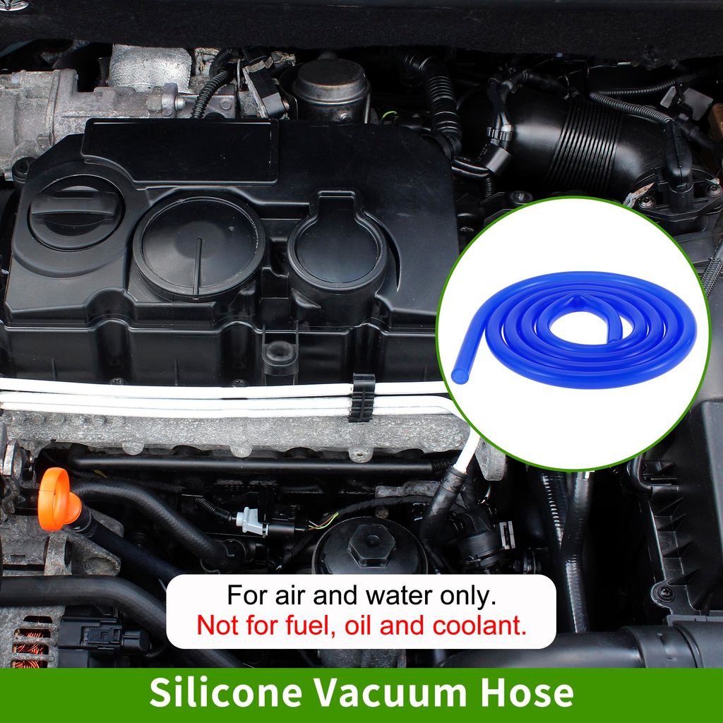 6Ft 3/8" 10mm ID 2mm Dicke Silikon-Vakuumschlauch Hochtemperatur-Automobil-Vakuumschlauch 1 Stück 130PSI Maximaldruck