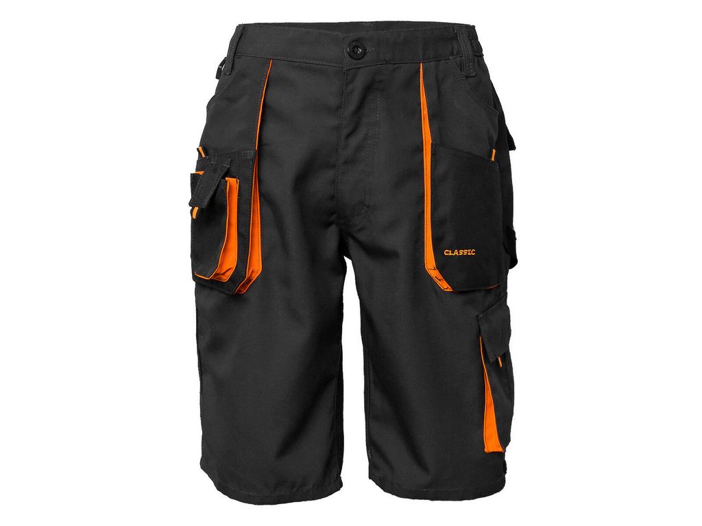 XXXL Arbeitshose Kurze Hose Kurz Bermuda Shorts Orange Grau Gr S 