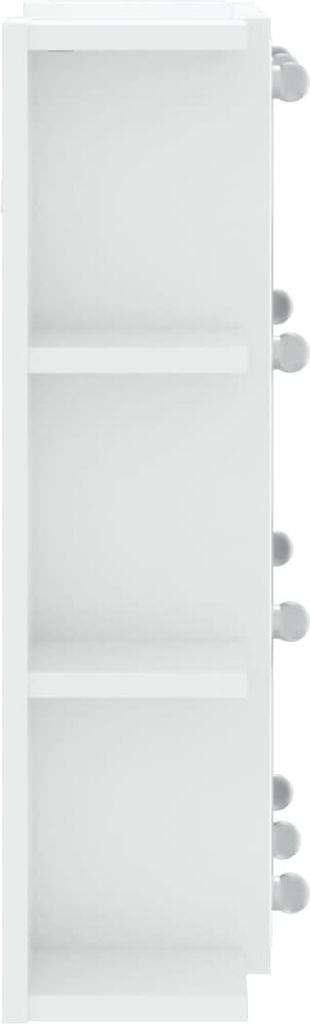 vidaXL Spiegelschrank mit LED Hochglanz-Weiß 70x16,5x60 cm Produktbild 6