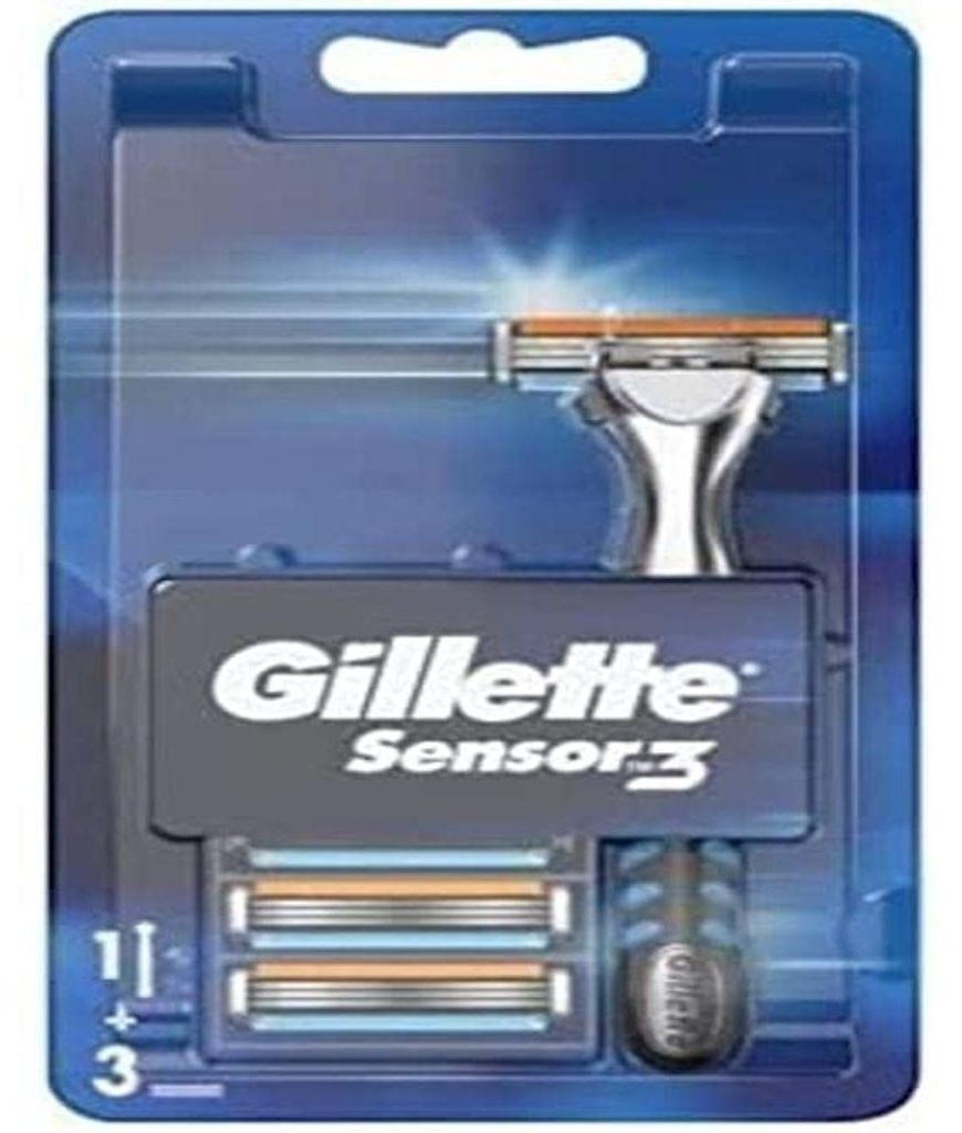 Gillette Sensor 3 scheermes + 4 mesjes Productafbeelding 