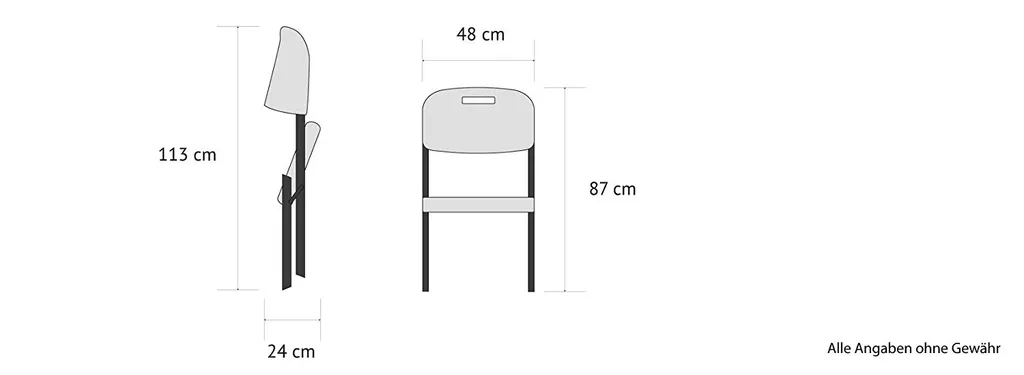 Chaise de camping pliable Vanage blanche résistante aux intempéries x2 - 5