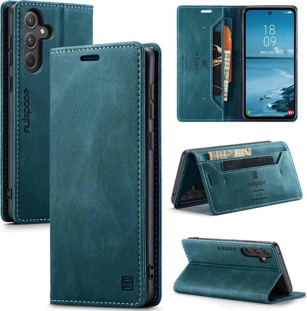 Custodia Protettiva Galaxy A55 Blu | Cover Libro Antiurto