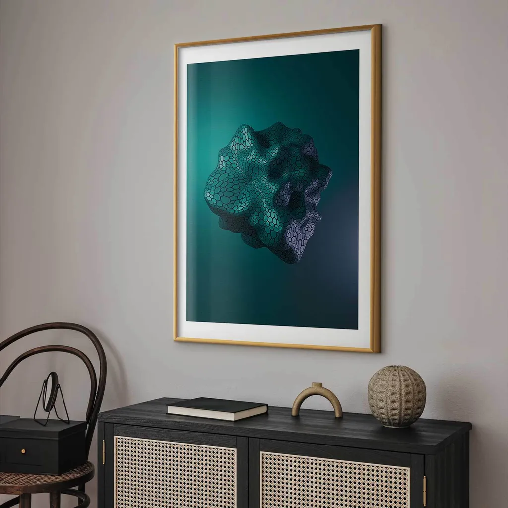 Poster Gamma 60x90 cm con Cornice Dorata e Margine Bianco Elegante - 2