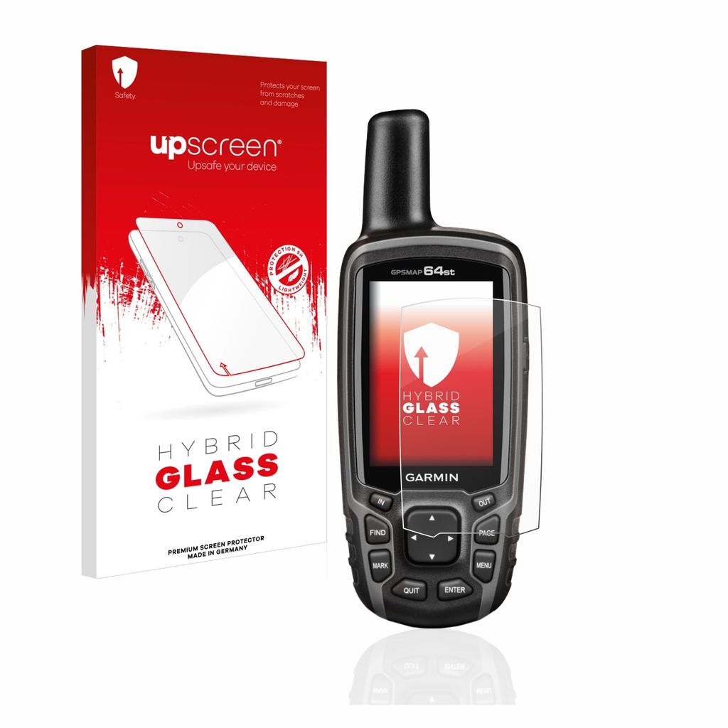 upscreen Schutzglas für Garmin GPSMAP 64st Schutzfolie Panzer Folie Glas Display Schutz klar