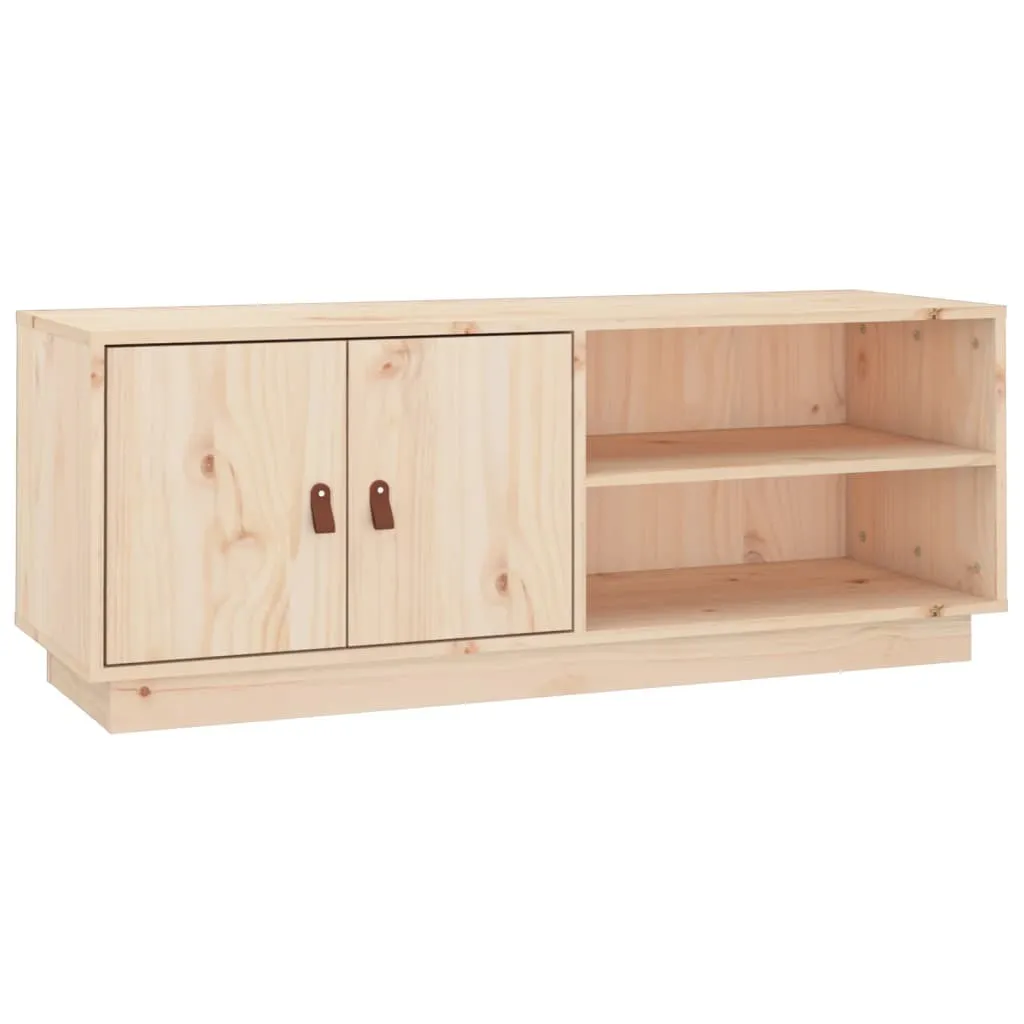 Porta TV in Legno di Pino SYFAX 105x34x40 cm - Robustezza Certificata