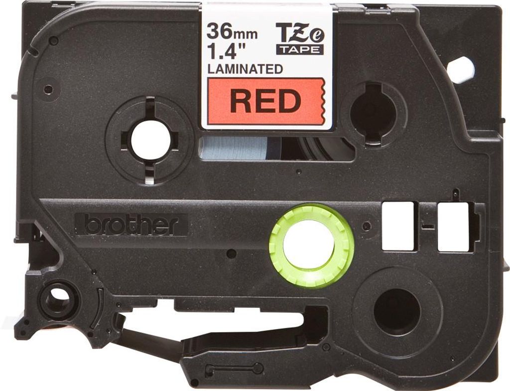 brother Schriftband TZe-461 TZE461, 36 mm schwarz auf rot