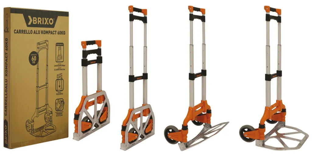 Chariot de voyage pliable Brixo Kompact 60 kg pour transporter vos sacs