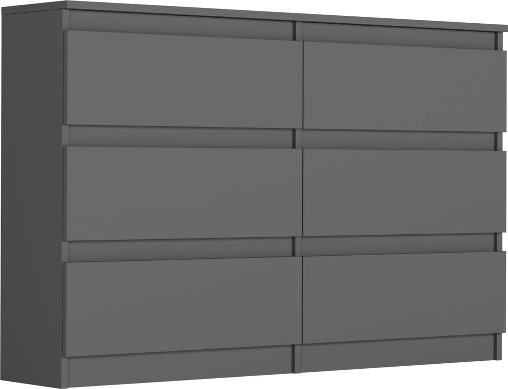 Komoda 120Cm Szafka 6 Szuflad Antracyt R120 Obrázek produktu 
