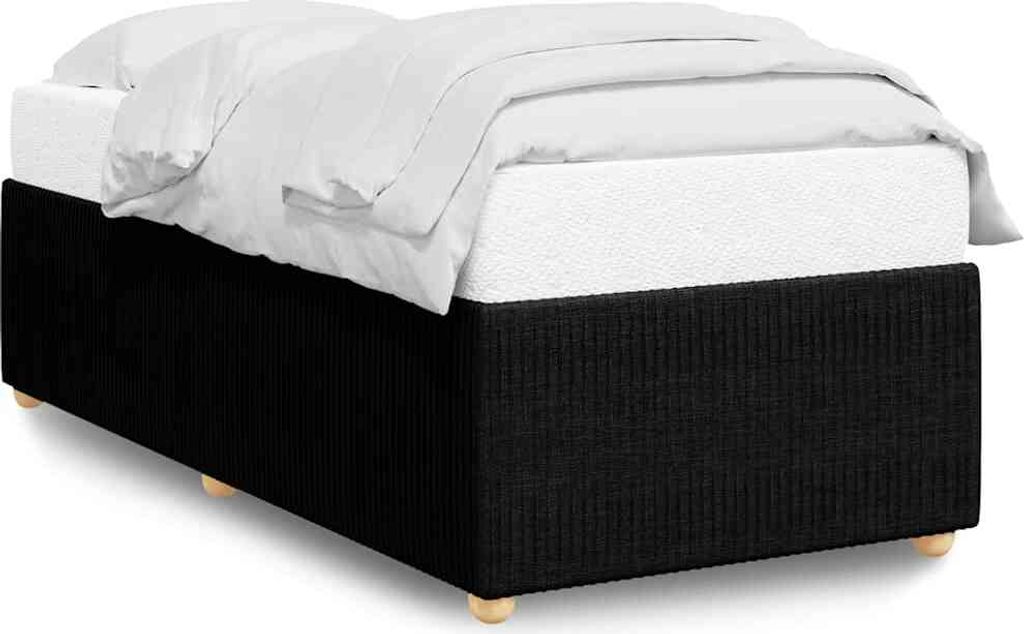 vidaXL Bettgestell ohne Matratze Schwarz 100x200 cm Stoff
