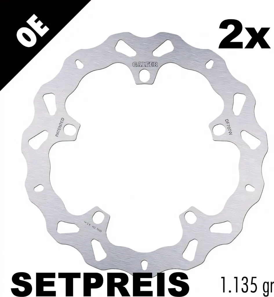 Paire Disque de Frein Galfer DF707W WAVE pour BMW K 1200 1300 S R GT