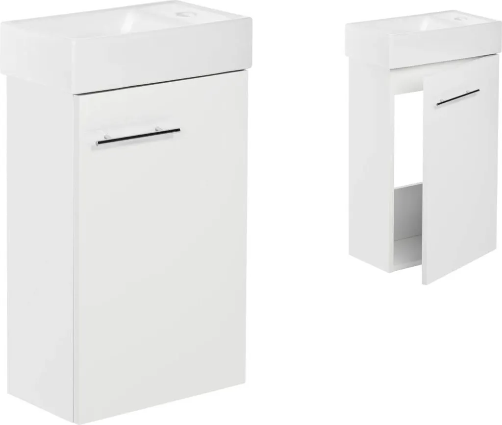 Meuble de Lavabo 50 cm Stamar Slim - Armoire Basse pour Salle de Bain