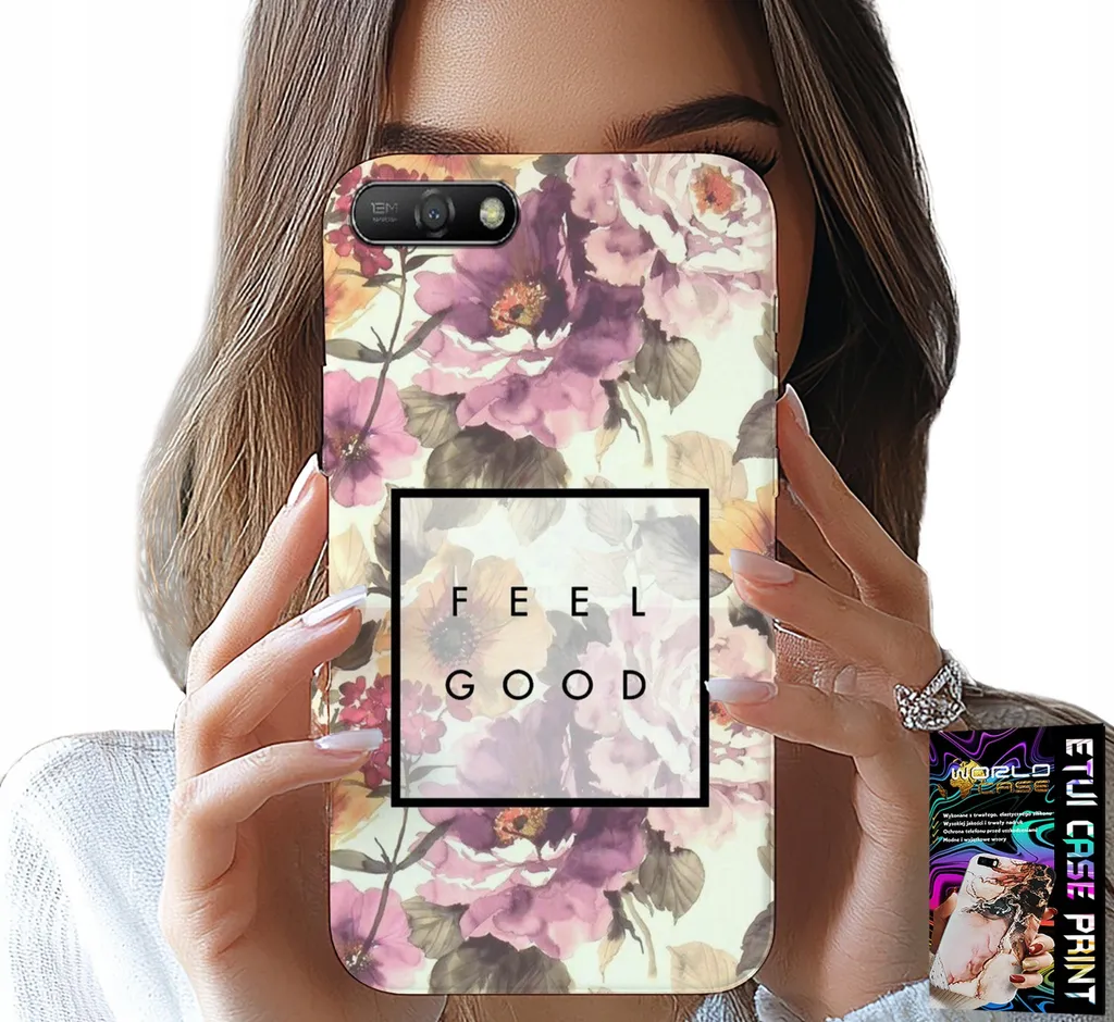 Kit Protezione Huawei Y6 2018: Cover TPU Fiori + Vetro 9H Premium