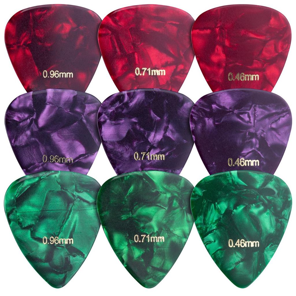 kwmobile 9x Gitarren Plektrum Blättchen - 3 verschiedene Produktbild 