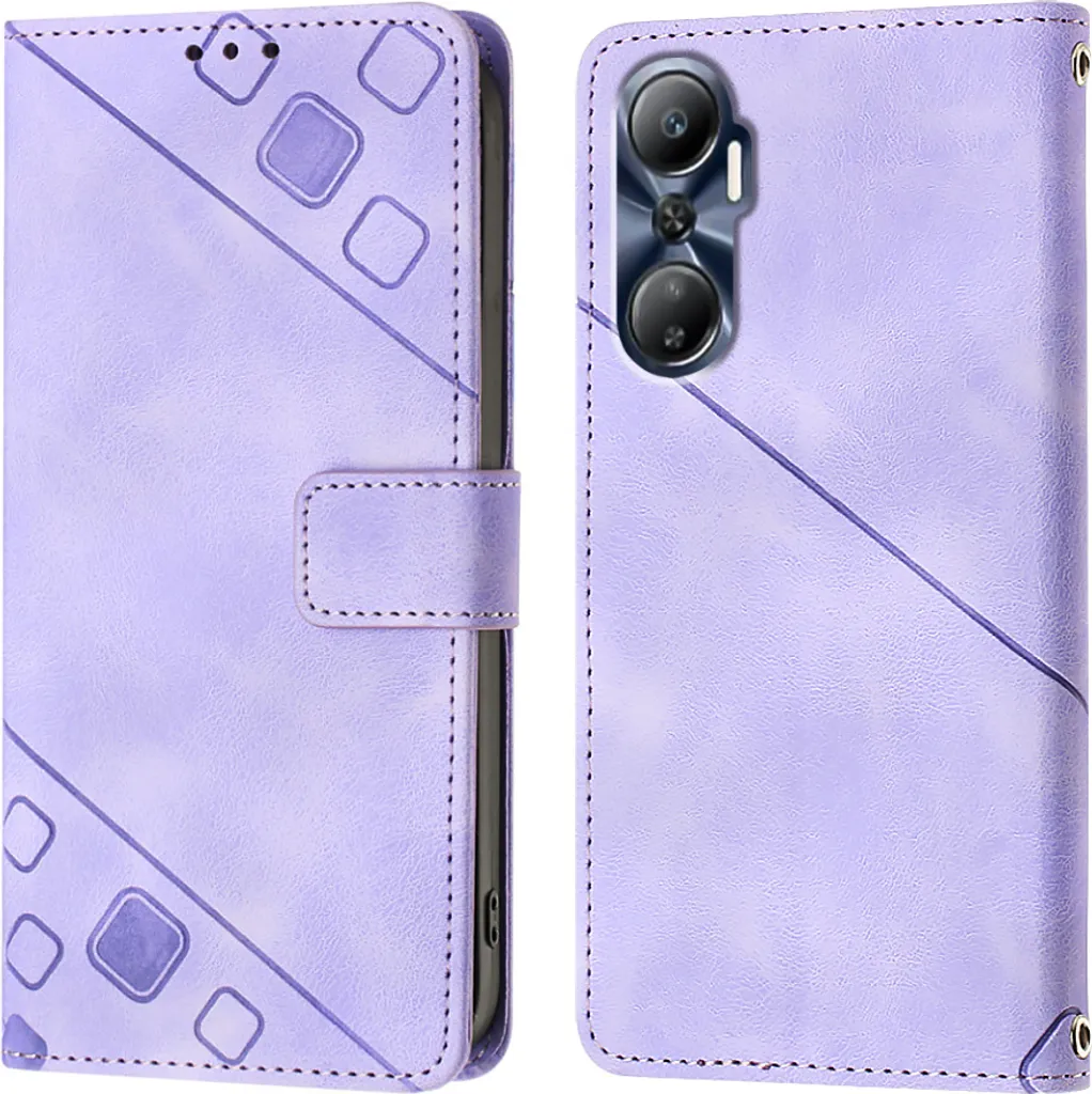Cover Viola Infinix Hot 20 4G X6826: Custodia a Libro in Pelle Elegante