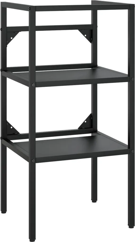 Supporto Lavabo SYFAX Ferro 40x38x83cm - Telaio Nero Alta Resistenza