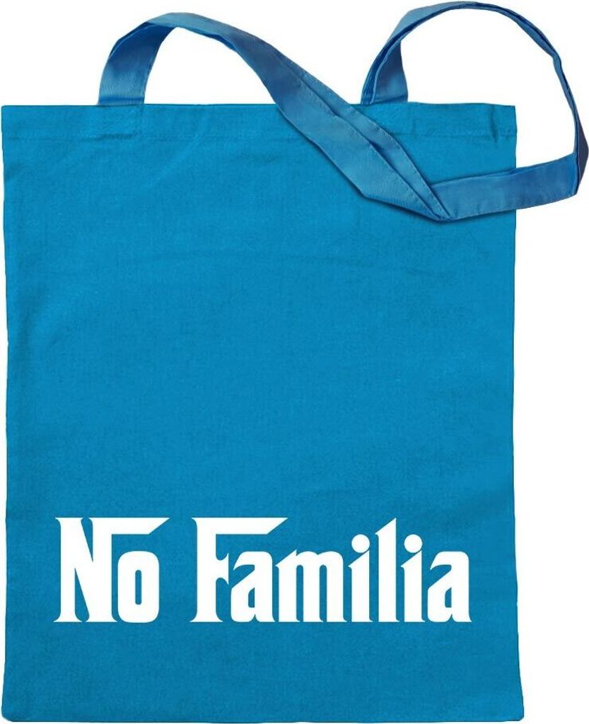 Kiwistar - Baumwolltasche - hellblau - No Familia Mafia Die Familie - Tragetasche Stoffbeutel Umhängetasche langer Henkel