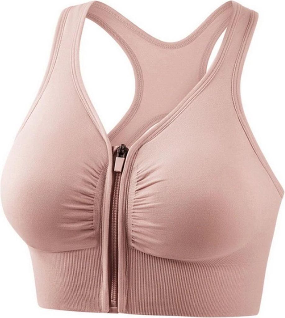 Jumada's - Sport-BH mit Frontverschluss - Pastellrosa - Small - Bitte beachten! Fällt klein aus, mindestens eine Nummer größer bestellen.