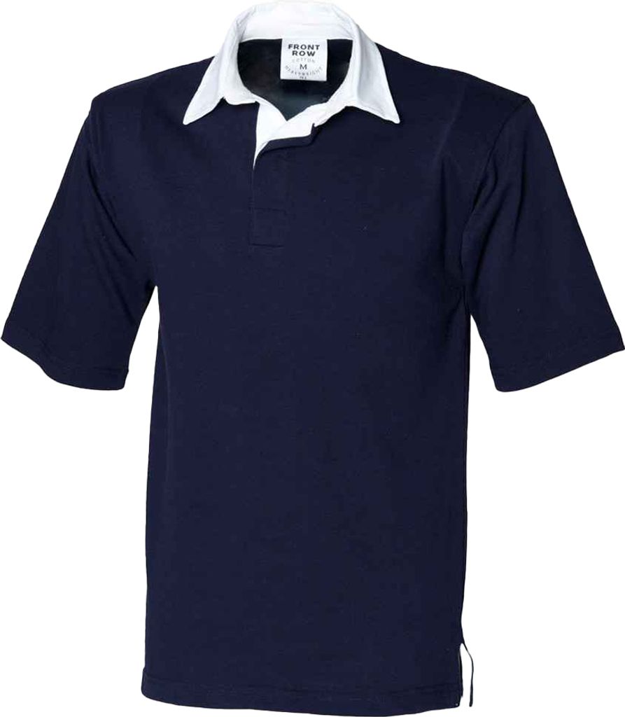 Front Row - Poloshirt für Herren - Rugby kurzärmlig PC5981 (L) (Marineblau)