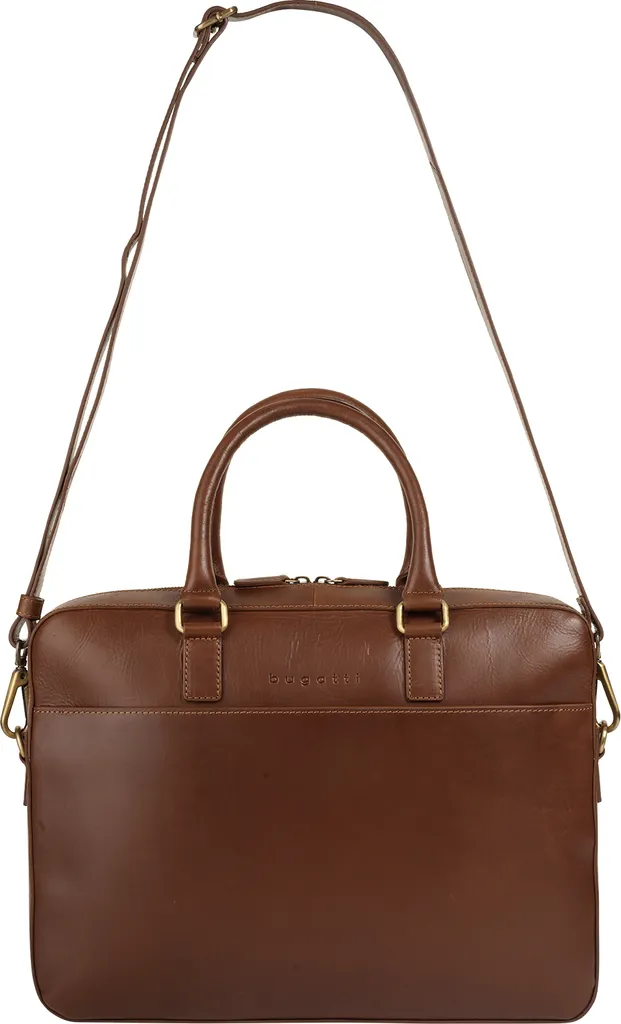 Sac Ordinateur Portable Cuir Cognac bugatti avec Compartiments Business - 13