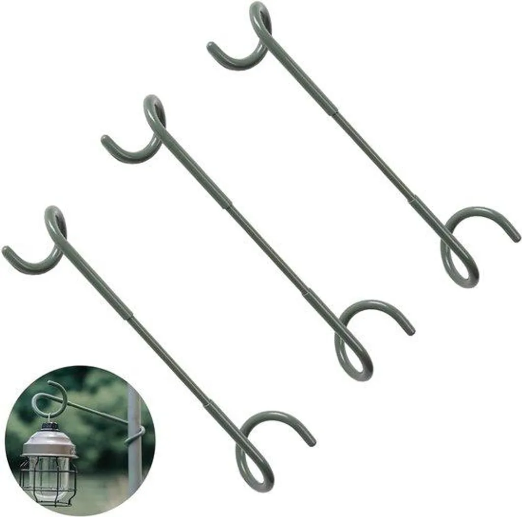 Lot de 3 douilles doubles pour ampoules E27 camping sauvage - Vert