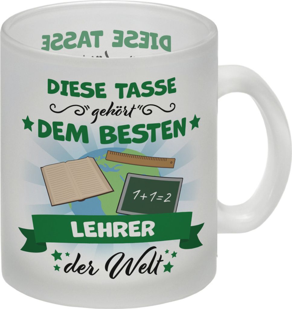 Bester Lehrer der Welt Glas Tasse