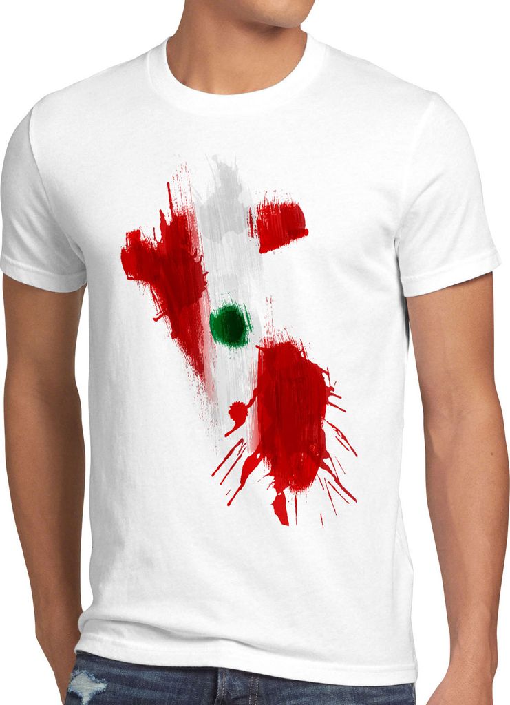 BaumwolleCloud Flagge Peru Herren T-Shirt Fußball Sport WM EM Fahne