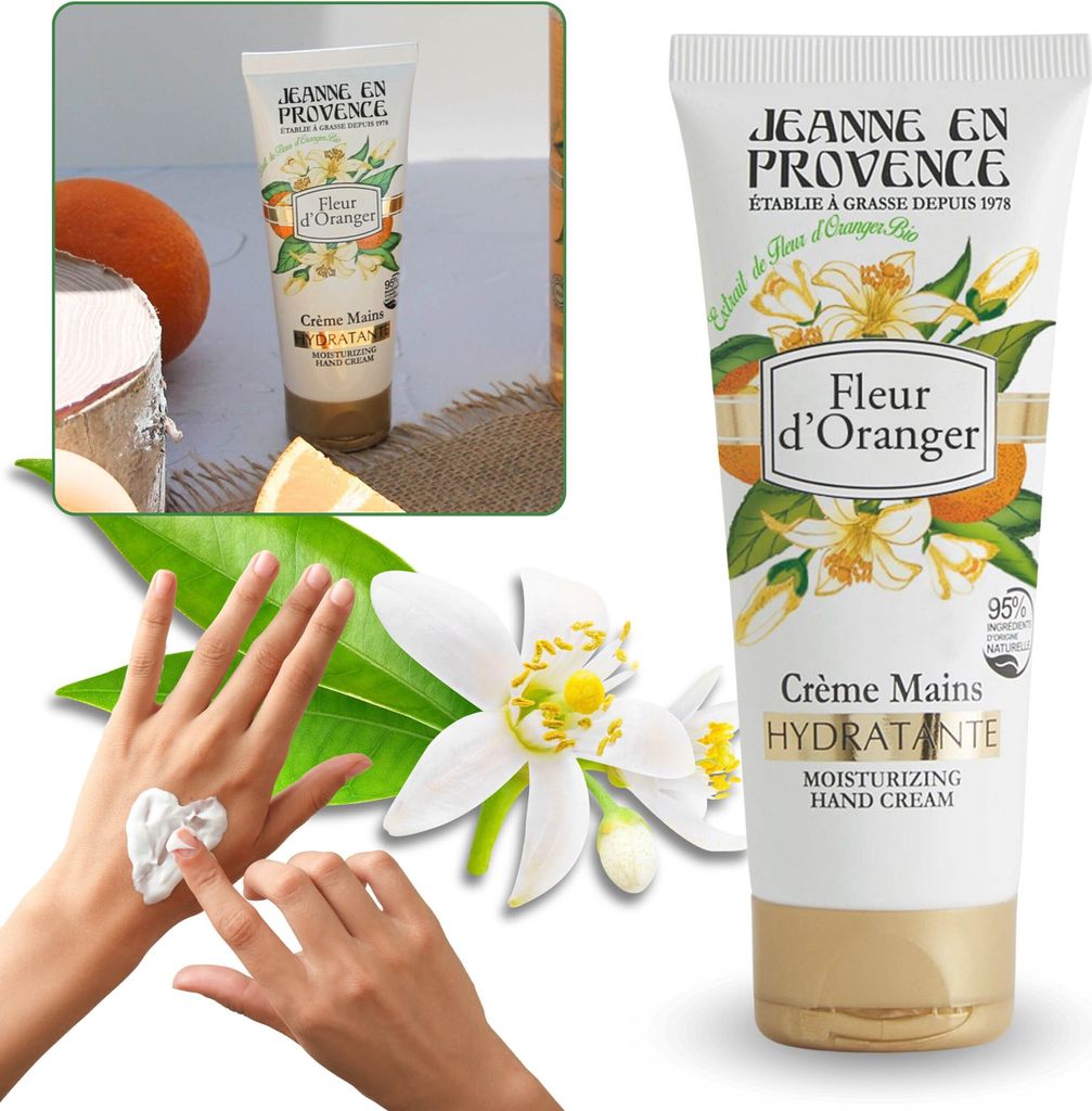 Jeanne en Provence nährende Handcreme mit Orangenblüten 75 ml