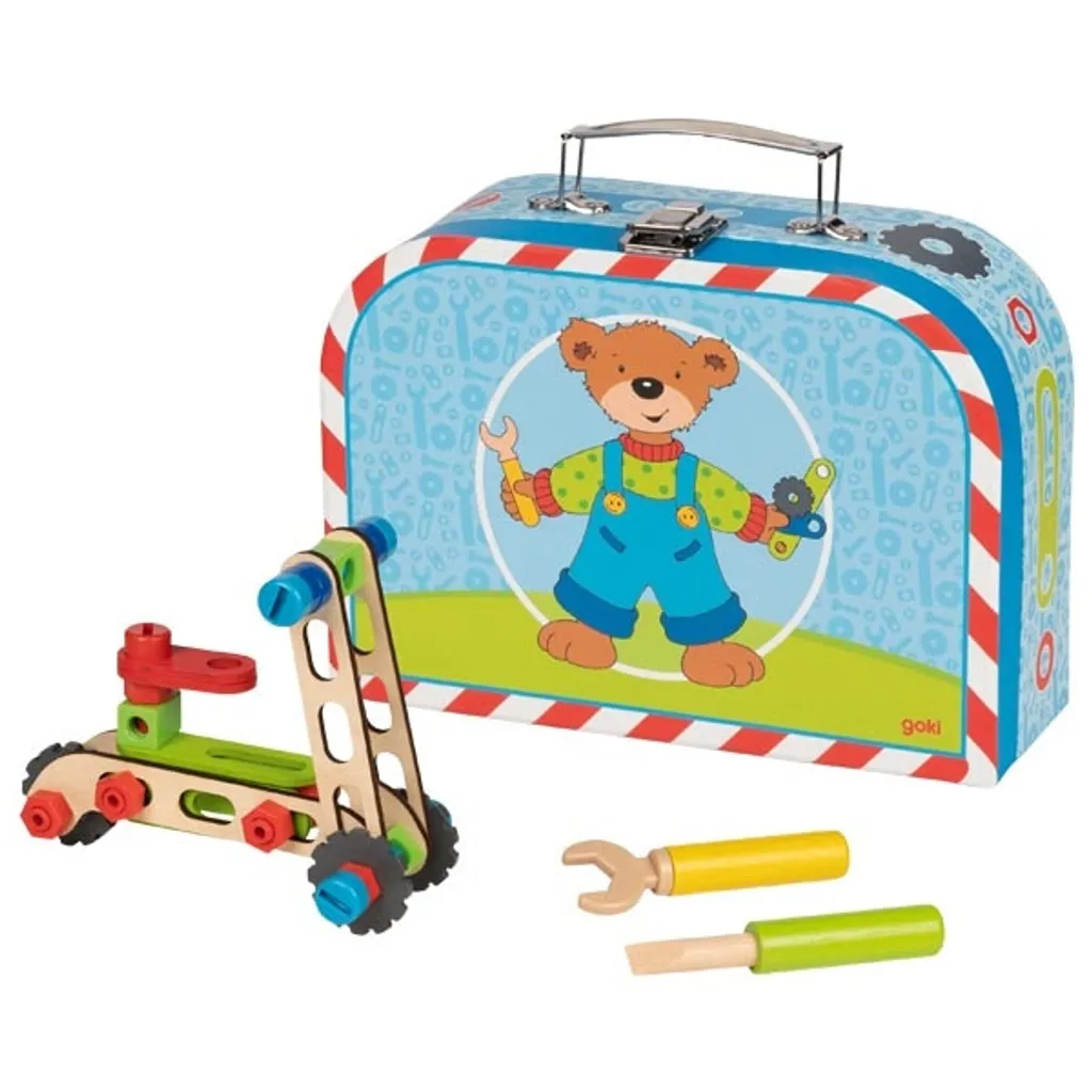 Kit de construction de véhicule goki en bois pour jeu éducatif