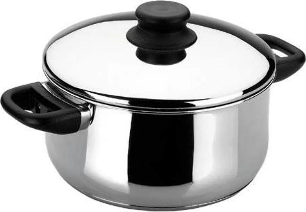 Lacor 14322 Faitout en Inox 22cm avec Couvercle pour Induction et Gaz