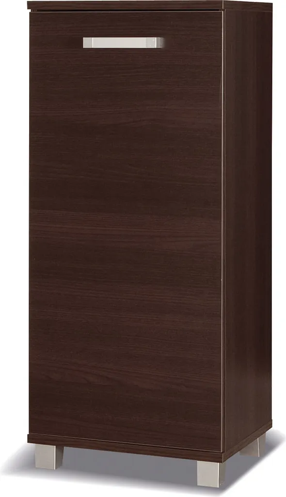 Commode étroite ANDOVER châtaignier wengé - Petit meuble de rangement