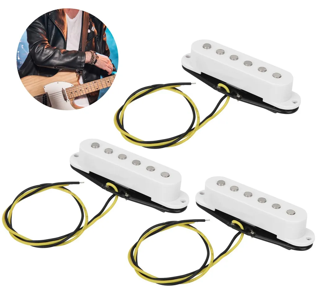 Micros pour guitare électrique set complet simple bobinage 50 52 mm - 10