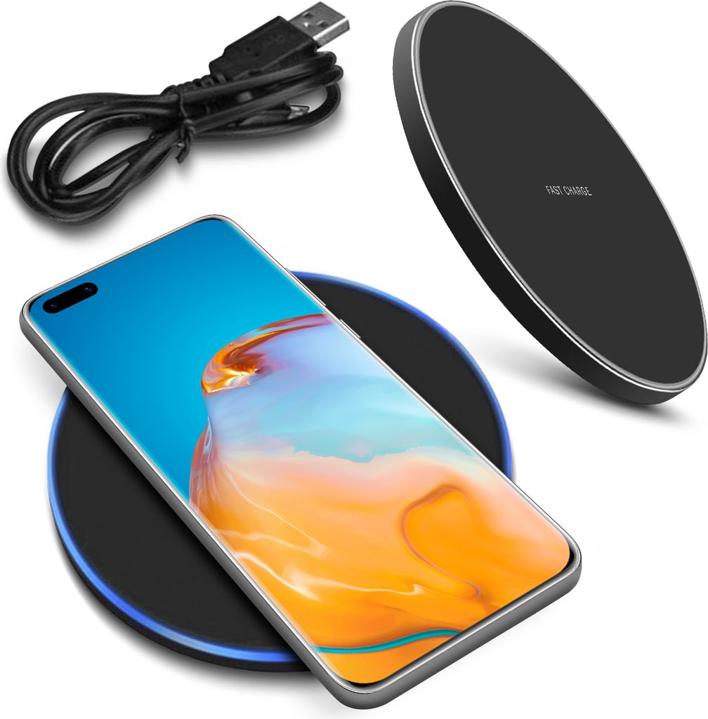 Schnell Ladegerät für Huawei P40 Pro QI Wireless Charger Induktive Ladestation