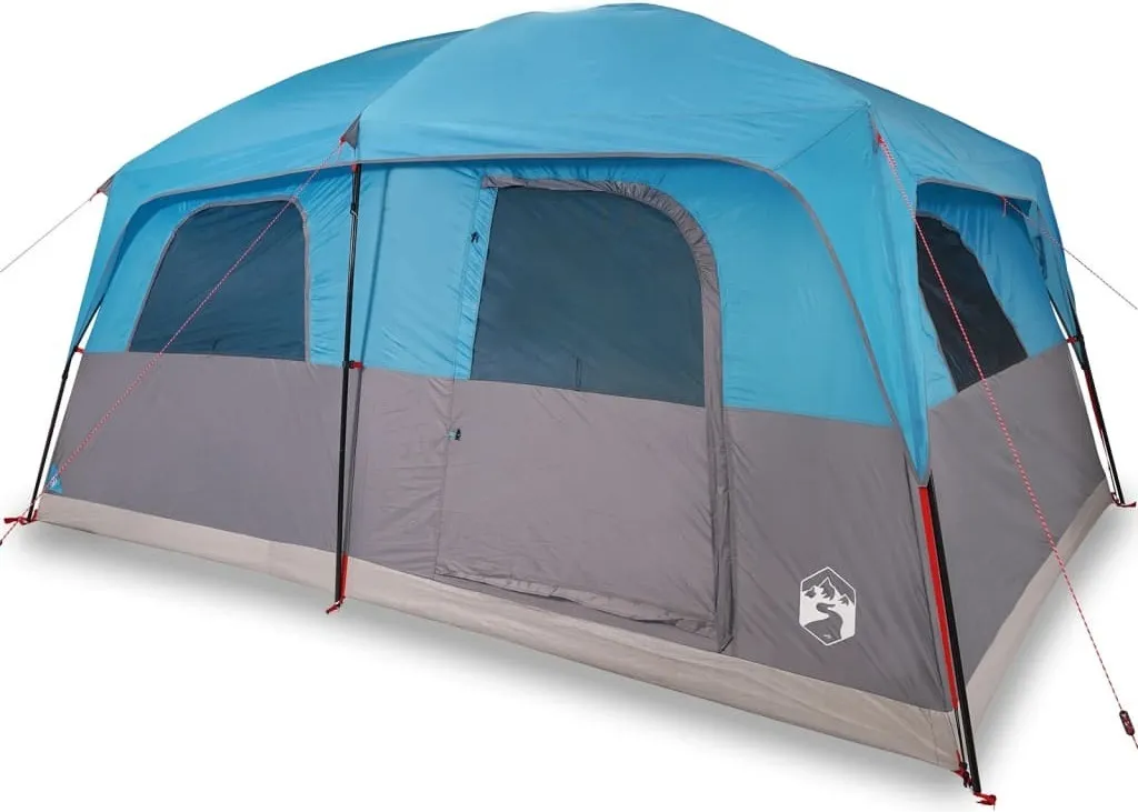 Tente familiale 8 personnes bleue étanche - Grand format Camping XL