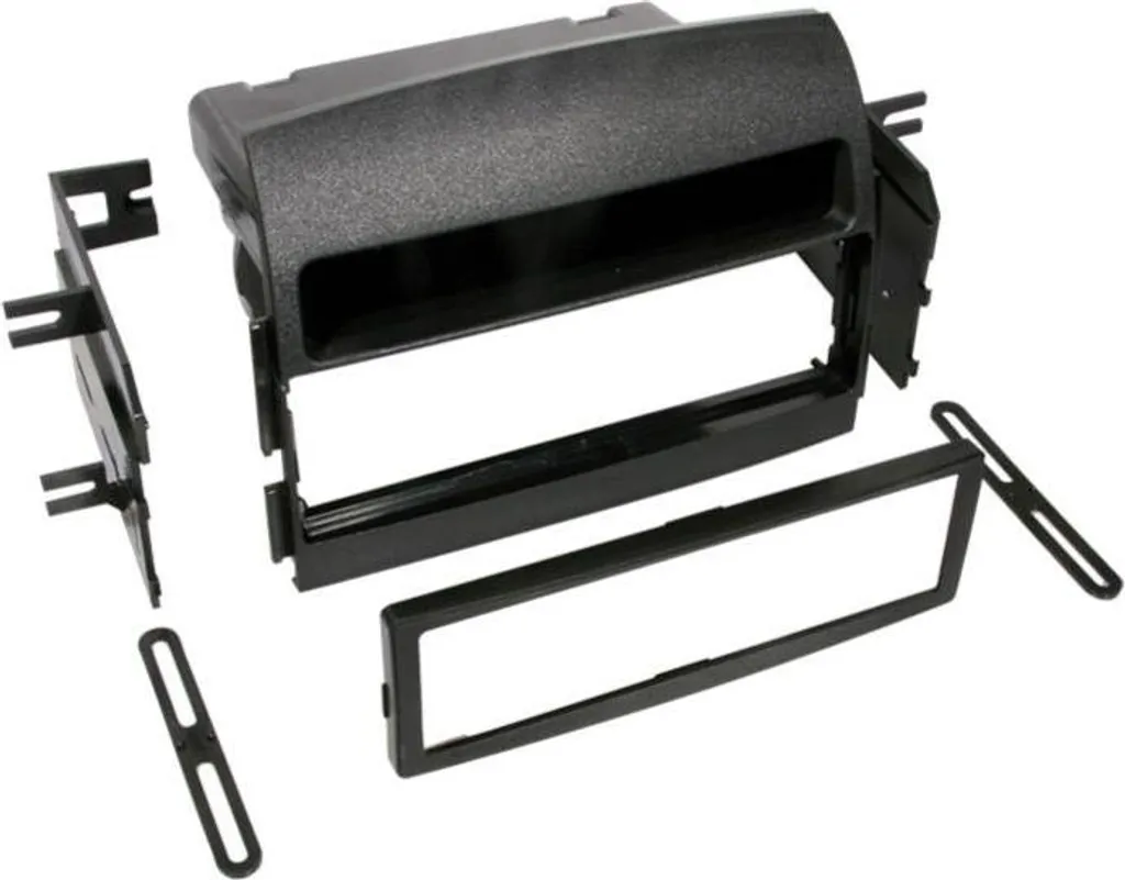 Cadre autoradio 1-DIN noir avec rangement pour Hyundai Sonata 2005-2008