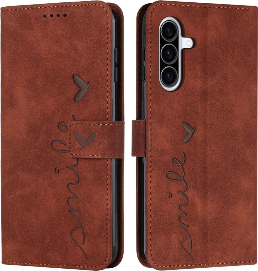 Samsung Galaxy A56 Hülle - Coverup Smile Klapphülle - Braun