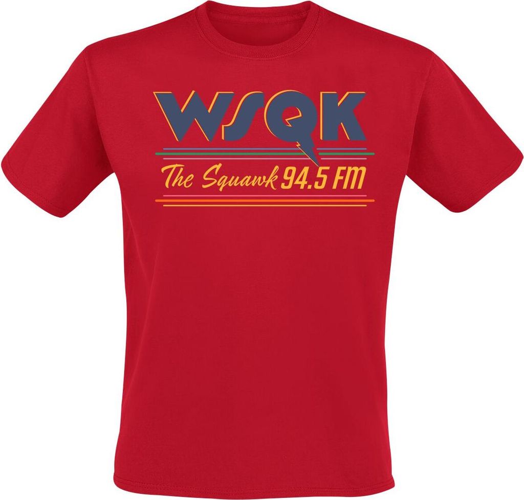 Stranger Things T-Shirt Herren Season 5 - The Squawk Logo - WSQK 94.5 FM rot XXL