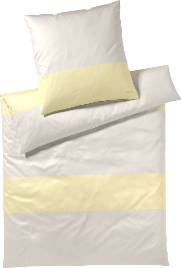 JOOP! Mako-Satin Kissenbezug einzeln Split Farbe Vanilla Größe 80x80
