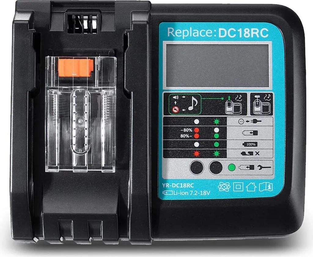 Chargeur batterie Makita 18V DC18RC BL1830 BL1850 anti-surchauffe durable