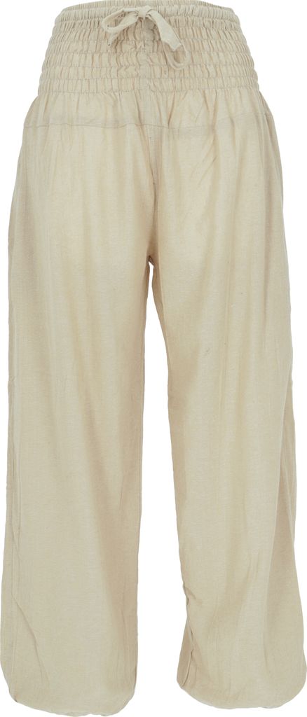 Muckhose, Aladinhose mit Breitem Bund - Beige, Damen, Creme-weiß, Baumwolle, Größe: S