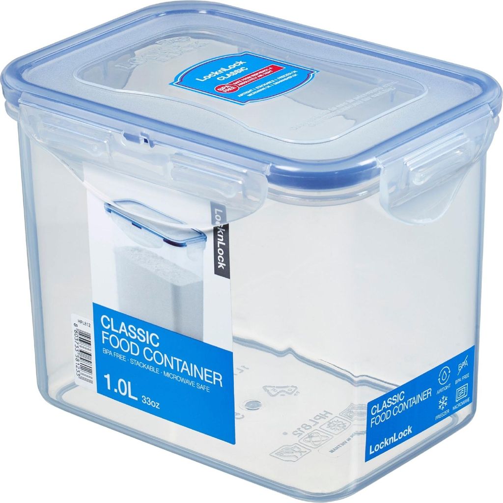 A clear, well-lit studio shot of a Lock & Lock food storage container.