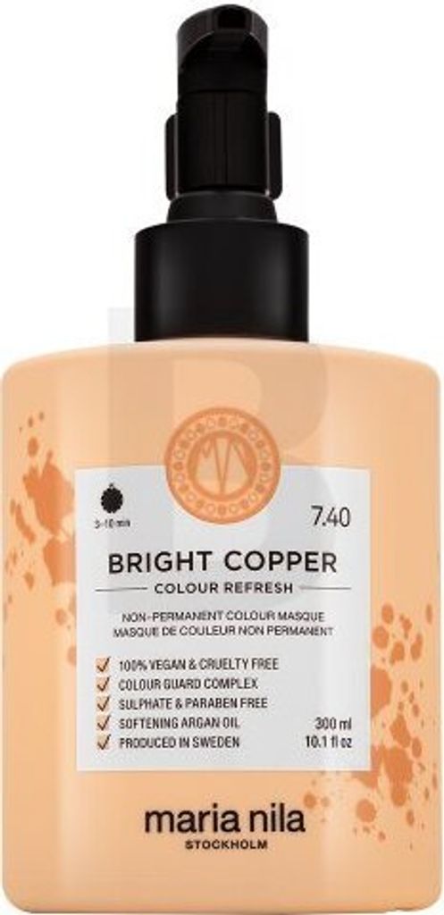 Maria Nila Colour Refresh ernährende Maske mit Farbpigmenten zur Auffrischung von kupferroten Farbtönen Bright Copper 300 ml