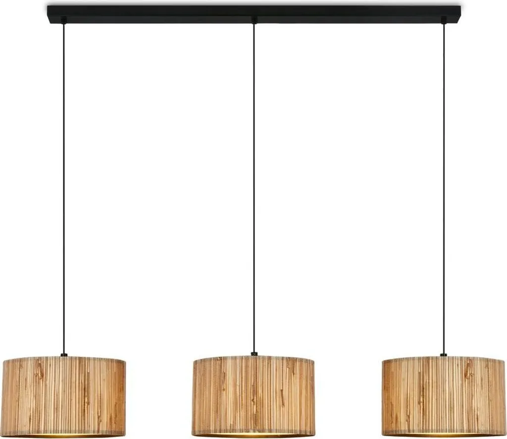 Briloner Slama Sospensione 3 Luci | Lampada Alghe Marine Naturale