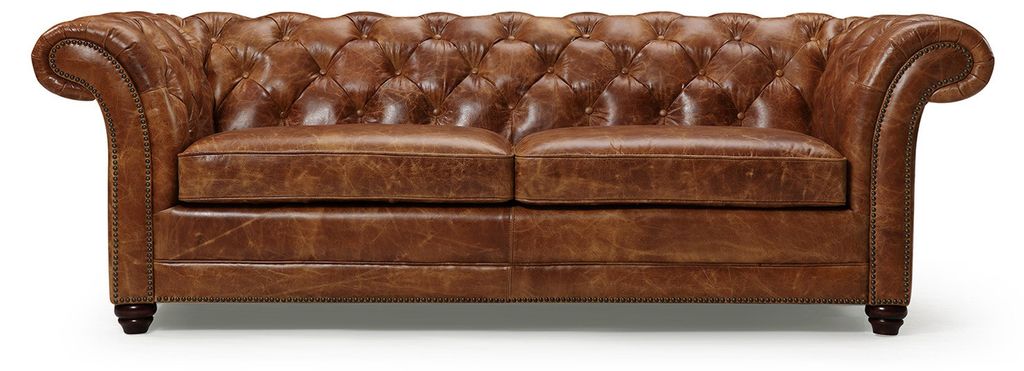 Chesterfield Leder Sofa Couch Polster 3 Sitzer Polster Kunst Sofas Couchen Neu