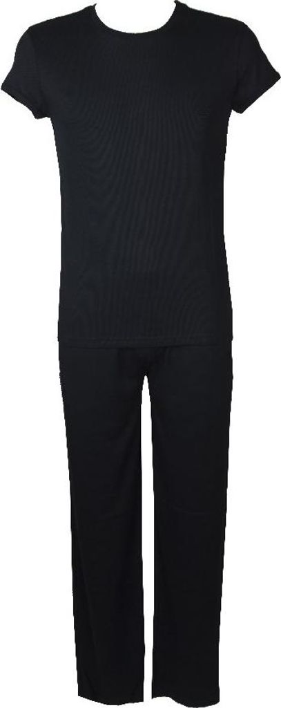 Herrenpyjama Kurzarm Langarmhose mit Rundhalsausschnitt EMPORIO ARMANI Artikel 111482 + 111501 5A570, M, Cotone 29%,Modal 68%,Elasthan 3%