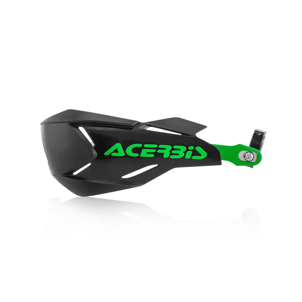 Protection de Mains Acerbis X-Factory Noire/Verte Kit Complet Guidon