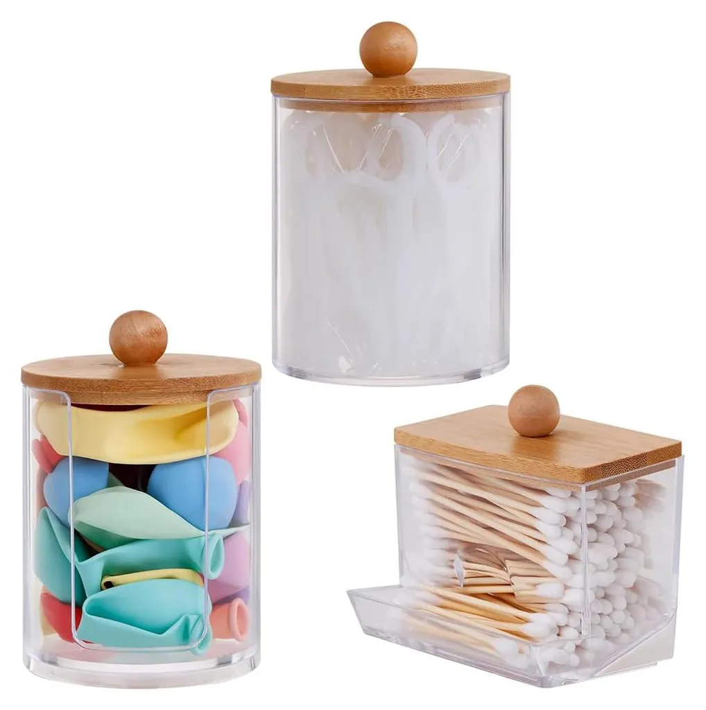 Set de rangement cosmétique pour cotons-tiges idéal chambre et salle de bain