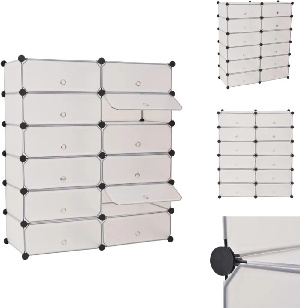 Organiseur à chaussures pliable blanc : stop au désordre 12 rangements
